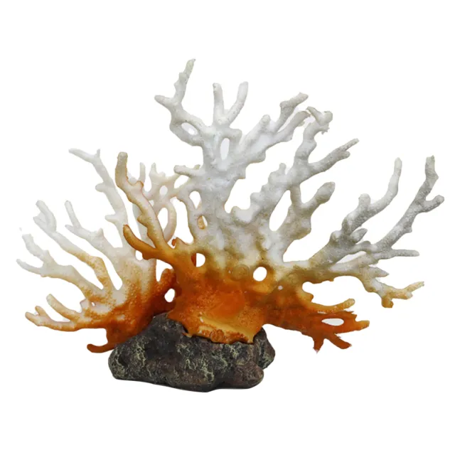 Simulación de plantas decorativas de color coral artificial resina
