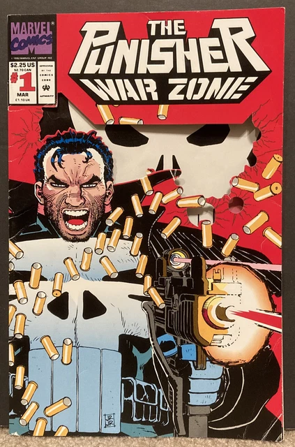 Treat Pedigree Collection THE PUNISHER WAR ZONE #1 1992 Die Cut Cover￼