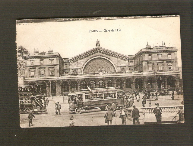 PARIS   carte postale ancienne - Gare de l'EST 1925