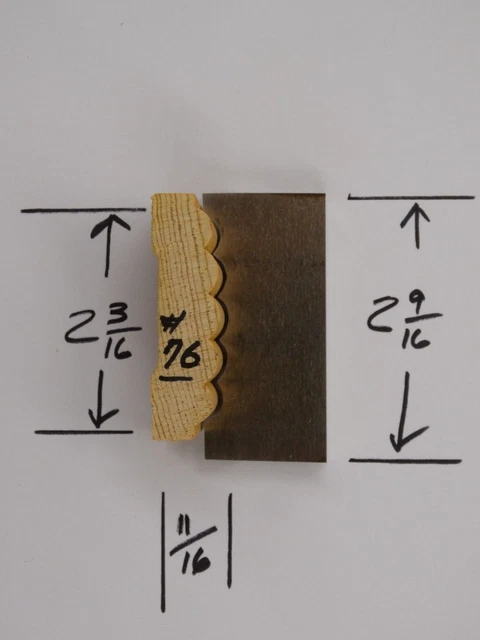 Shaper / Molder Custom Corrugated Back / CB Knives For 11/16" x 2 3/16" Casing