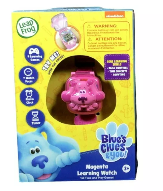 BLUES CLUES LEARNING Watch Pink Magenta Leap Frog Game Nickelodeon Game ...