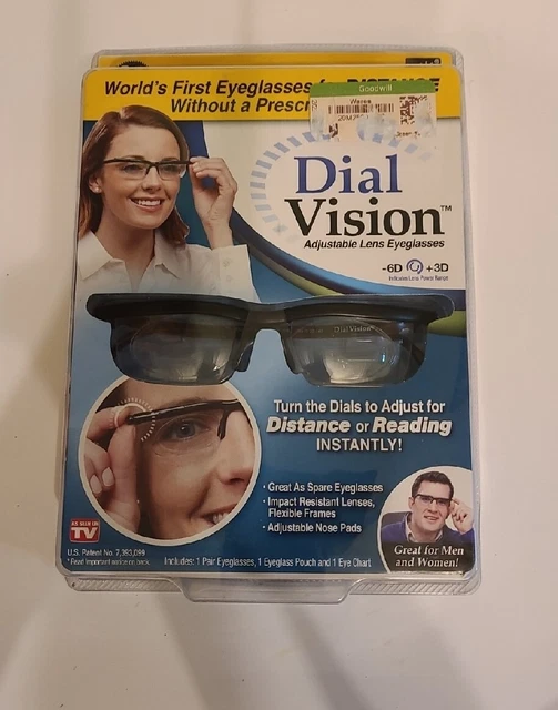 Gafas de visión de esfera lentes ajustables como se ve en la televisión