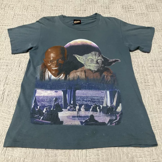 Vintage 90’s Men’s M Star Wars Episode 1 Jedi Council T-shirt Mace Windu Yoda