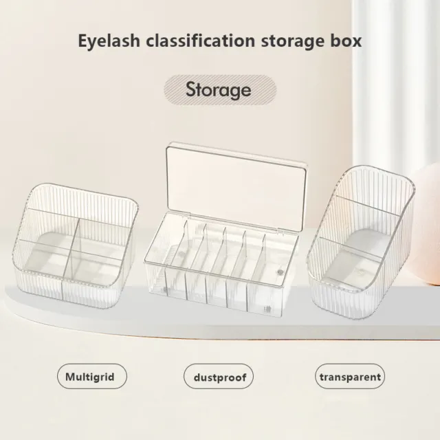 Eyelash Extension Tool Storage Box With Cover Lash Accessories Organizer