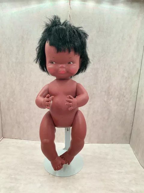 Vintage Regal Toy Soft Plastic Eskimo Inuit Doll Undressed Made In Canada 9"
