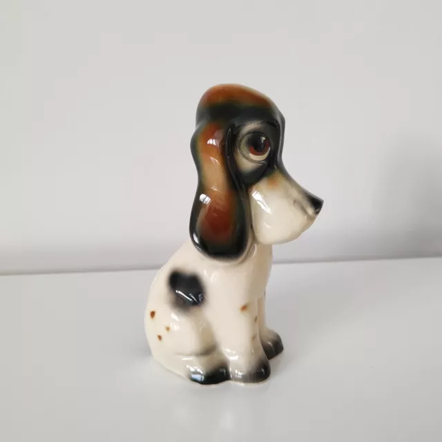 Porcelain Ceramic Basset Hound Dog Figurine By Jema Ware Holland 1960s