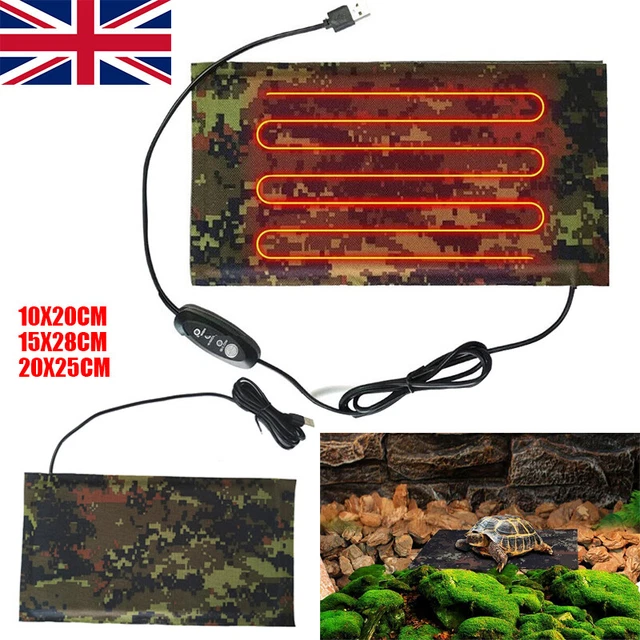 USB REPTILE HEAT Mat Heating Warm Heater Pad Waterproof With Thermostat
