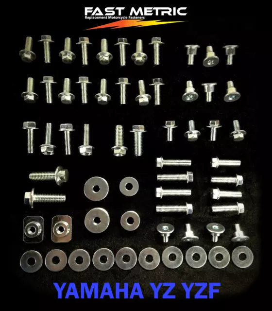 78Pc Body Bolt Kit Yamaha Yz Yzf Plastics Fairing 80 85 125 250 250F 400 426 450