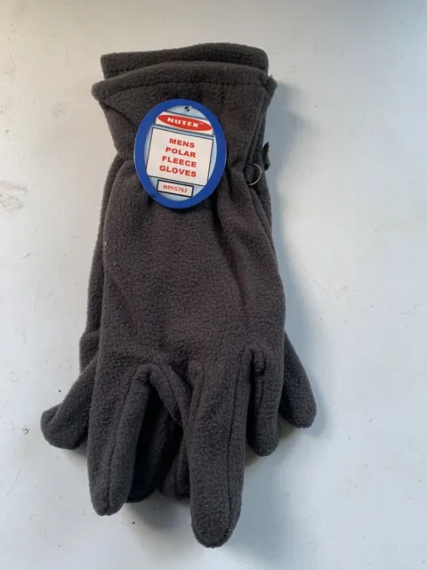 Men’s Warm Winter Gloves Polar Fleece High performance Grey Free Postage