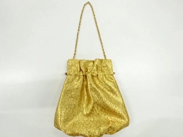 6433172: Japanese Kimono / Antique Bag / Woven Floral Plants