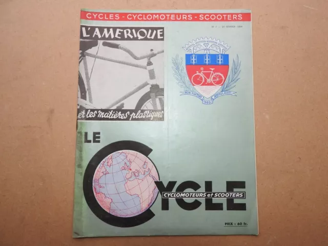 Revue LE CYCLE Cycliste Vélo Bike Old Course N°7 1954 l'Amérique