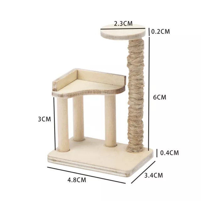 Telaio da arrampicata gatto scala 1:12 casa delle bambole miniature legno animali domestici giocattolo