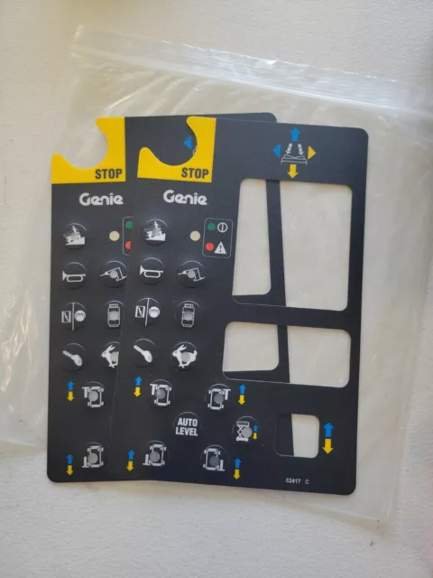 Platform Control Panel Decals 82417GT for Genie GS-2668 RT GS-3268 RT Pack of 2