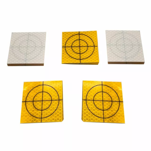 New 100Pcs Yellow Reflector Sheet 60X60Mm Reflective Target For Total Station 3