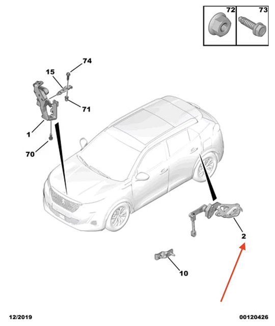 Capteur De Hauteur De Suspension Arrière Pour Citroën C4 B7 - Référence 6224J5, Mesure Précise, Installation Facile - 5