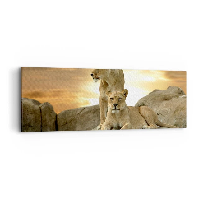 Quadro Su Tela Islandburner – Tramonto A Santorini – Stampe Arte Murale 100x57 Cm – Made In Germany