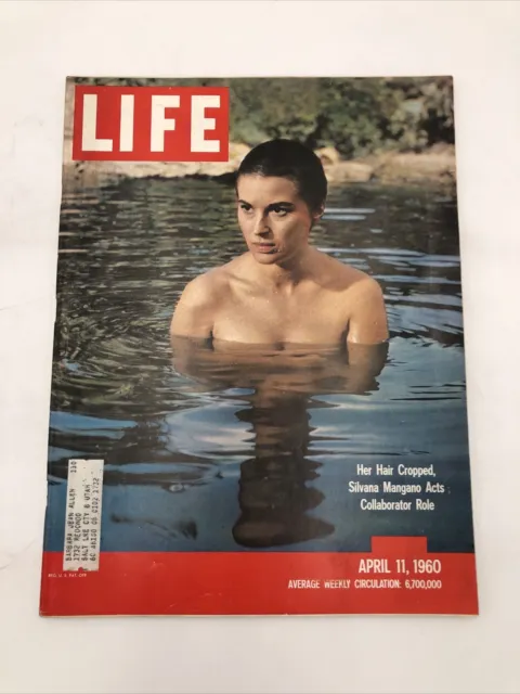 VTG Life Magazine April 11 1960 Italian Actress Silvana Mangano Cover