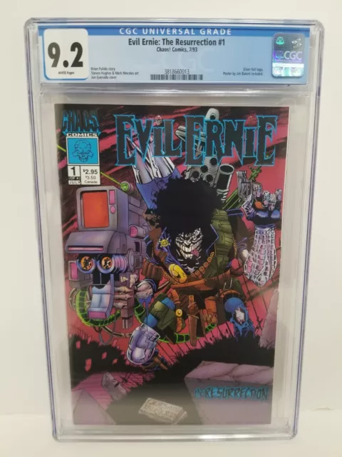Evil Ernie: The Resurrection #1 CGC 9.2 NM- Chaos Brian Pulido, Steven Hughes