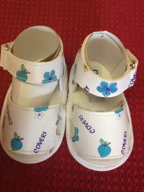 Enrico Coveri - Sandali per bambina - Misura Neonato - bianchi e azzurri con ...