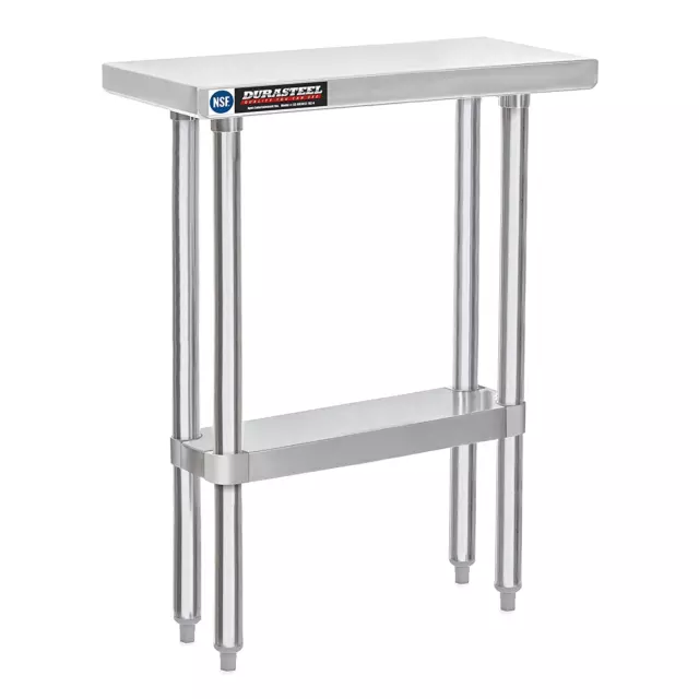 Food Prep Stainless Steel Table -  30 X 12 Inch Commercial Metal Workbench with