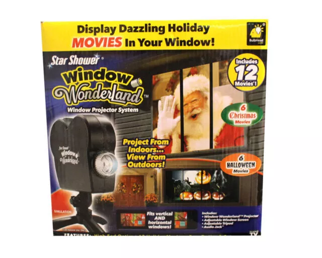 Star Shower Window Wonderland Window Projector -  6 Christmas 6 Halloween Movies