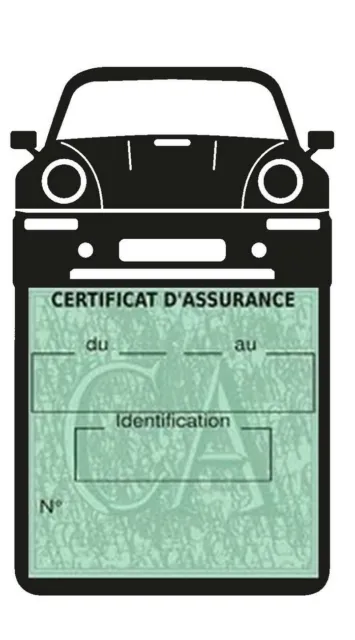 Etui vignette assurance voiture PORSCHE 911 support adhésif Stickers auto rétro