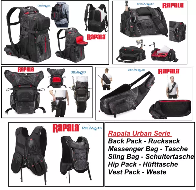 Rapala Urban Bag Pack Rucksack Hip Pack Messenger Bag Sling Bag Vest Pack Weste