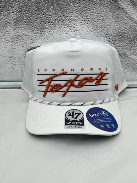 Texas Longhorns NCAA '47 Brand White Hitch Rope Adjustable Snapback Hat