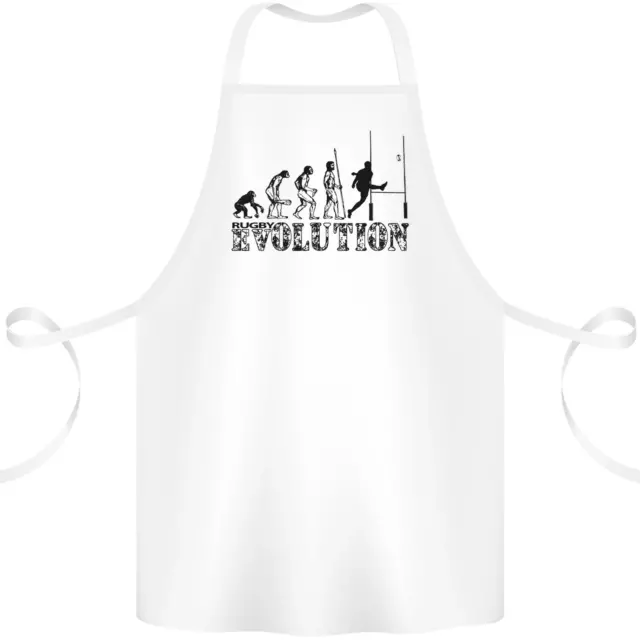 Evolution of Rugby Player Union Funny Cotton Apron 100% Organic