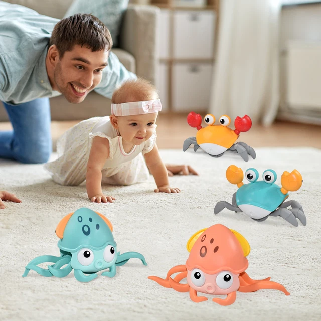 Jouet crabe poulpe musical qui se déplace éveil enfant pour ramper et stimuler