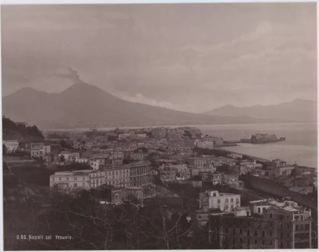 Italia, Napoli col Vesuvio  Vintage photomechanical print Photomécanique  21