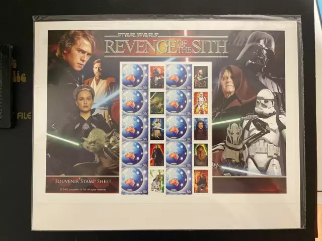 2012 Australian Stamps - Special Sheetlet - Star Wars - revenge of the Sith MNH