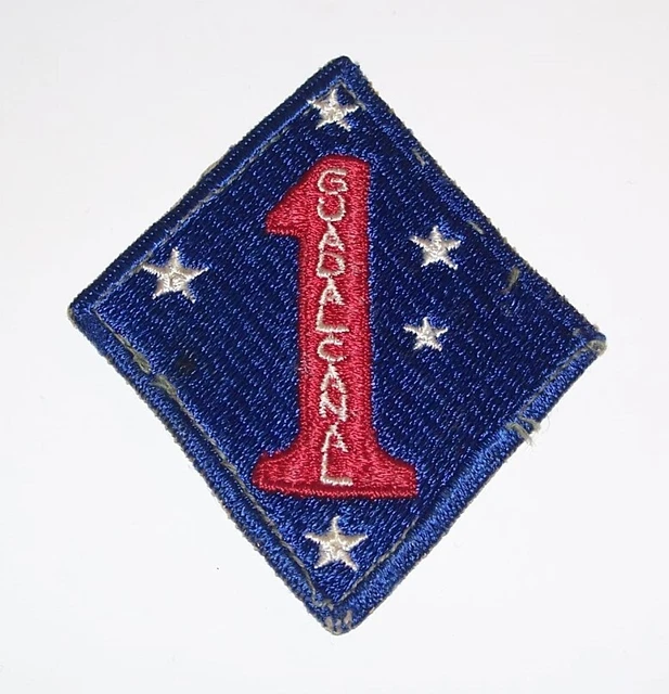 ORIGINAL CUT-EDGE WW2 USMC 1st MARINE DIVISION PATCH OFF UNIFORM, #2 £ ...