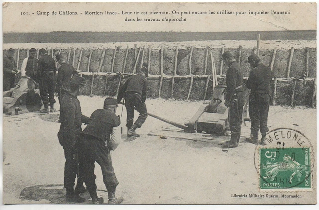 CHALONS SUR MARNE - Marne - CPA 51 - Vie MILITAIRE - le camp - Artillerie Canons