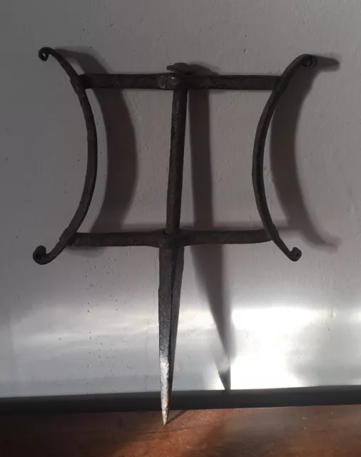 Antique 19th c. English Garden Tool Blacksmith Hand Forged Iron Border Edger