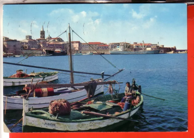 Cartolina  Alghero  Citta'  Viaggiata 1970 Panorama Con Barche   Regalo