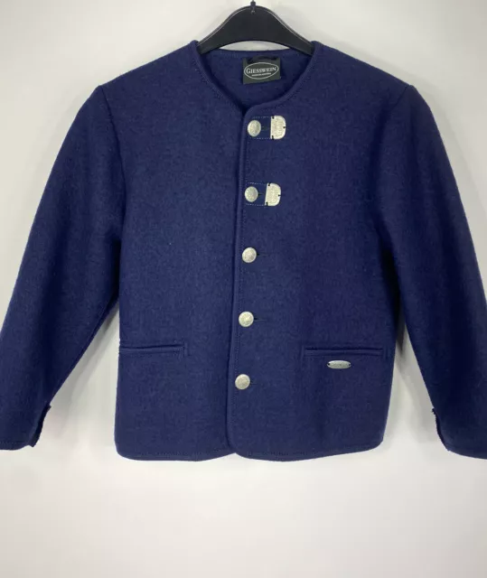 Giacca Giesswein Walk Janker lana vergine 140/10 lana vergine blu