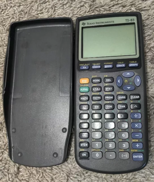 Texas Instruments Ti-83 Graphing Calculator w/Cover - TESTED