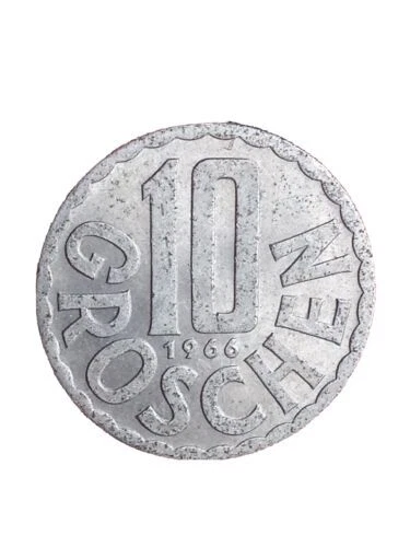 Austria 10 Groschen 1966 Vienna coin Aluminum KM#2878 free UK POST Kayihan coins