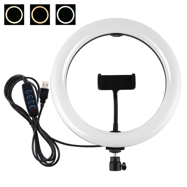 Kits de luz de video de anillo de temperatura LED regulables para Tik Tok Youtube