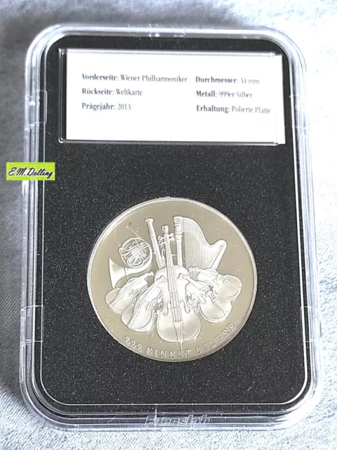 Classic Silver of the World PP 14,95g "Wiener Philharmoniker" - Weltkarte -