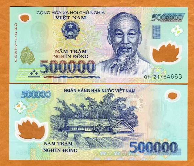 Vietnam, 500000 (500,000) dong, 2021 P-124, POLYMER, UNC
