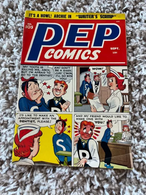 Pep Comics #105 FN 6.0 Archie 1954
