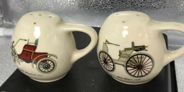 Antique Cars Salt & Pepper Shakers With  w/rubber corks