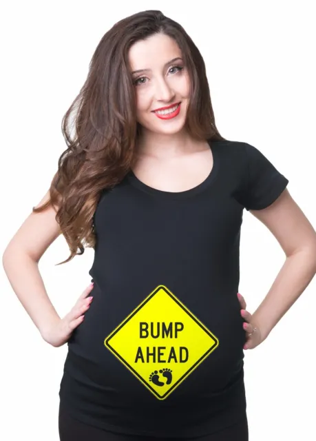 Pregnancy T-shirt Bump Ahead Cute Maternity T-shirt Baby Announcement T-shirt