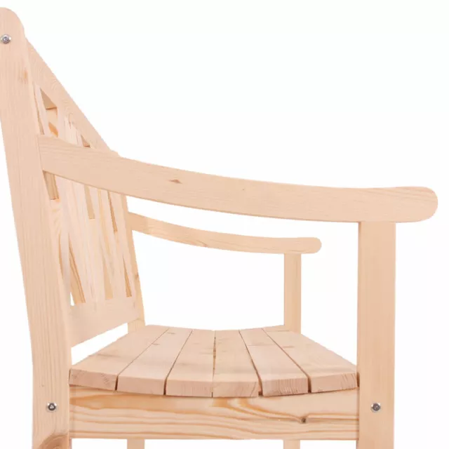 Artículo de segunda mano banco de jardín Mazara, asiento banco de madera, 3 plazas madera maciza 160cm natural 3