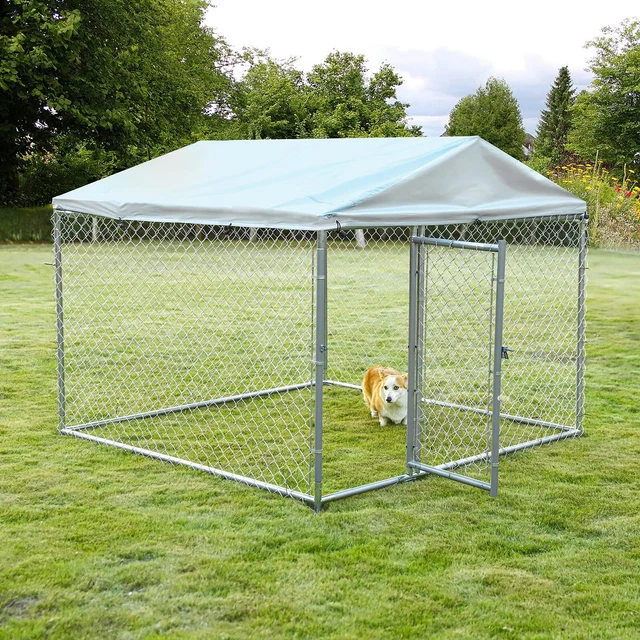 LARGE OUTDOOR DOG Kennel Heavy Duty Metal Big Dog Cage for Dog Playpen