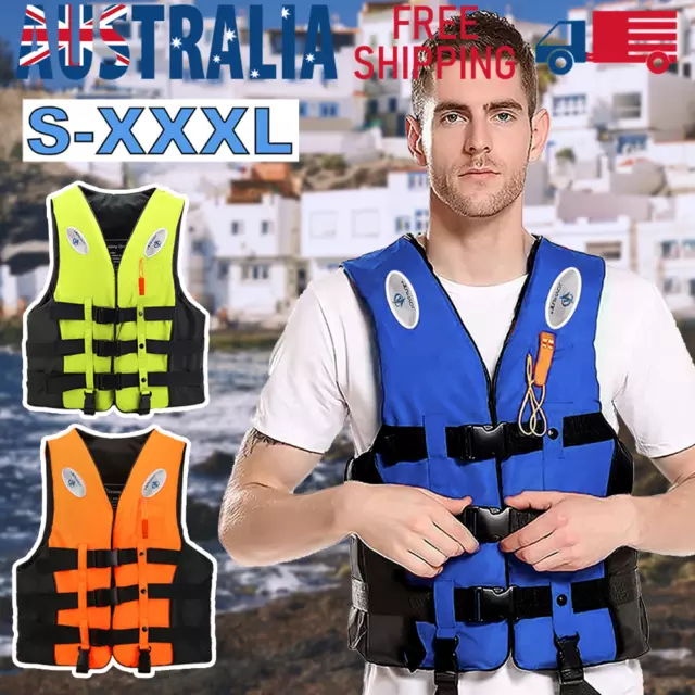 Adults Kids Life Jackets Water Sport Vest Kayak Ski Buoyancy Aid Sailing Boating