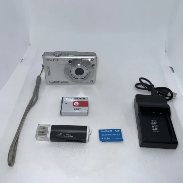 Sony Cybershot DSCW55 7.2MP Digital Camera with 3x Optical Zoom (Silver)  (OLD MODEL)