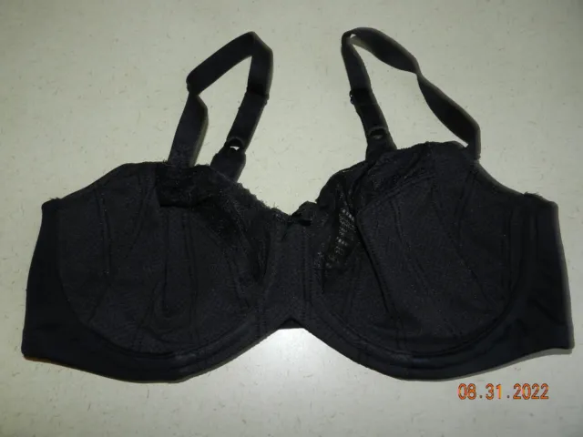 Lilyette black Enchantment 3 Section Mesh Minimizer Bra, US 34D